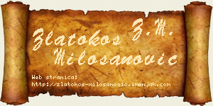 Zlatokos Milošanović vizit kartica